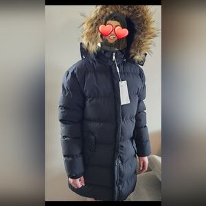 This coat will keep you warm! Wenven L and XL black coat